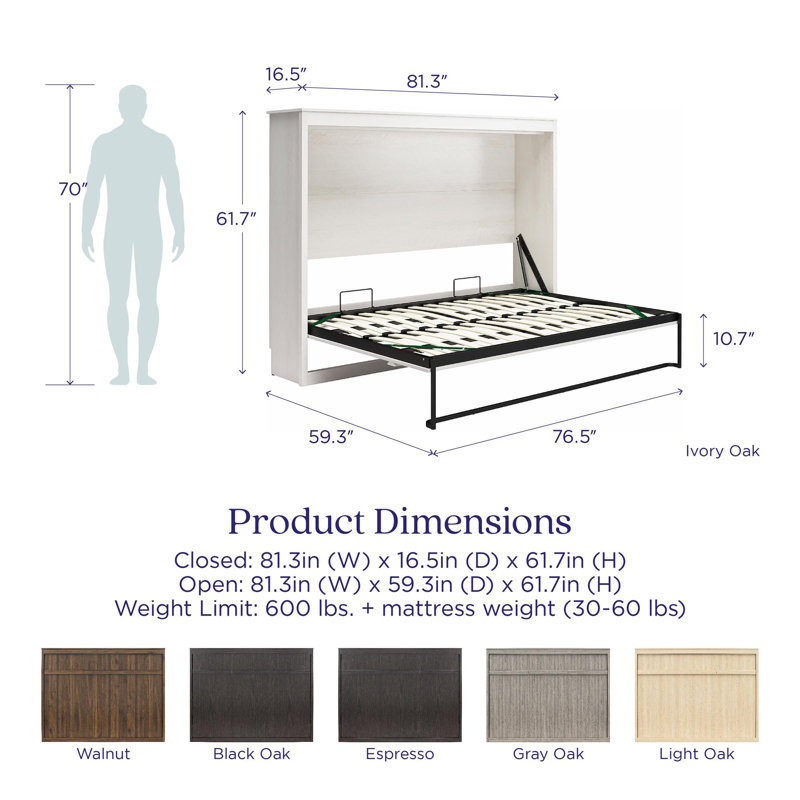 Mercury Row® Warnke Full / Double Murphy Bed & Reviews Wayfair